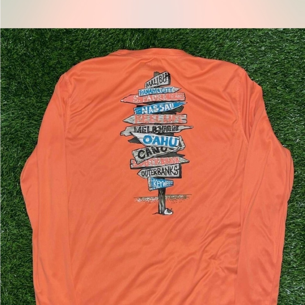 Orange Reel Life Graphic Men's Shirt
